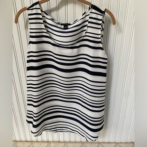 Ann Taylor Navy and White Stripe Tank Top. Perfect condition. Worn once